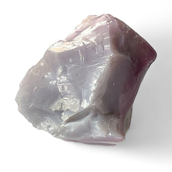 Lavender Pink Milk Glass Art Glass Cullet Glowing Manganese Slag Glass #4GX194 - Picture 5 of 7